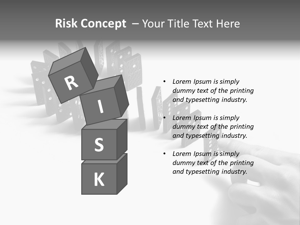 Black Background Domino PowerPoint Template