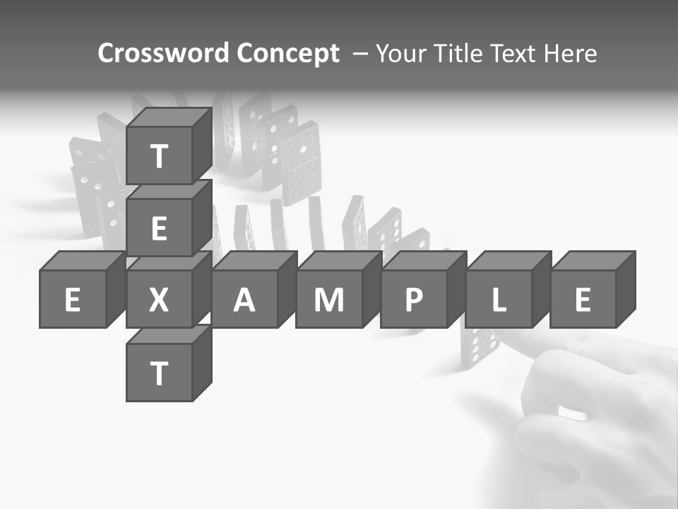 Black Background Domino PowerPoint Template
