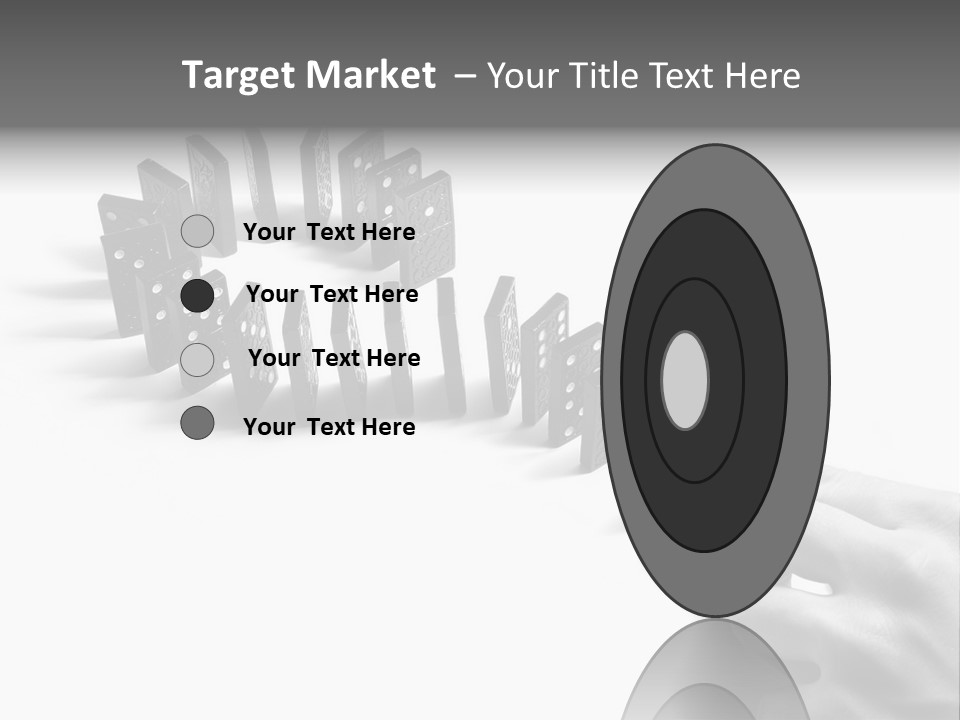 Black Background Domino PowerPoint Template