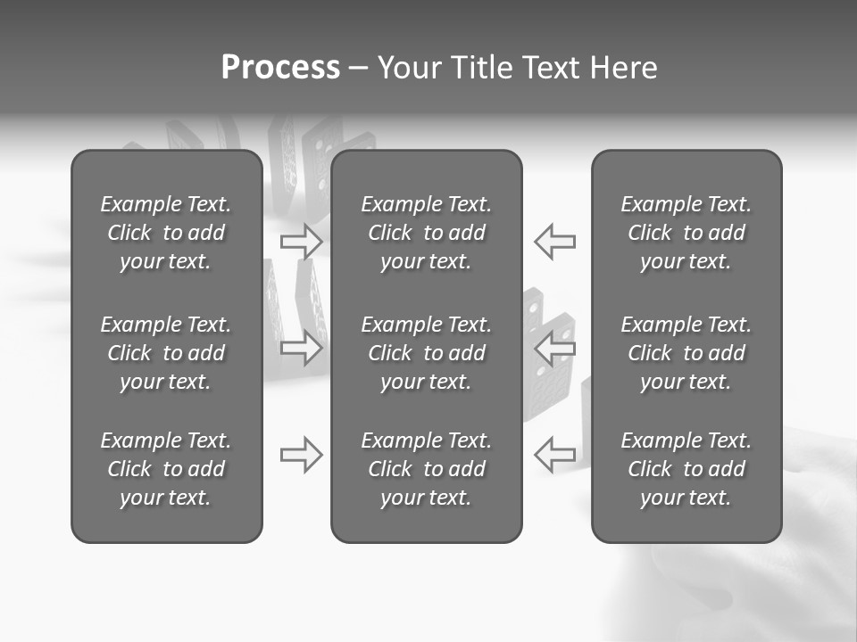 Black Background Domino PowerPoint Template