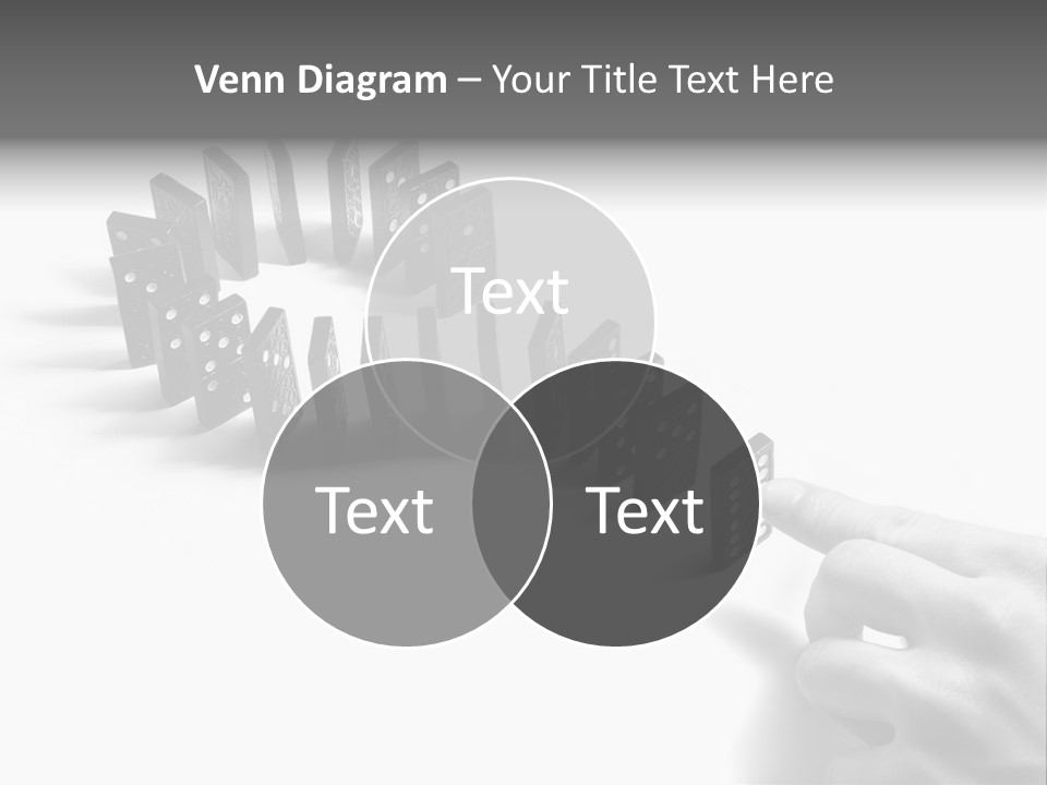 Black Background Domino PowerPoint Template