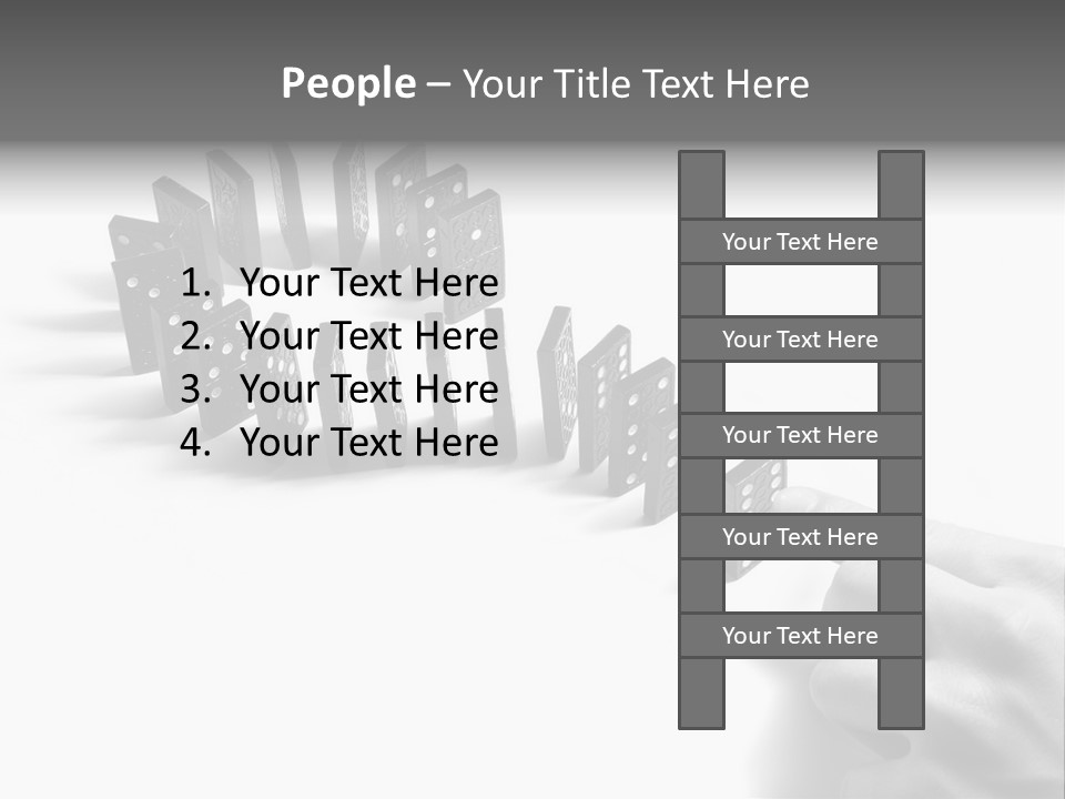 Black Background Domino PowerPoint Template