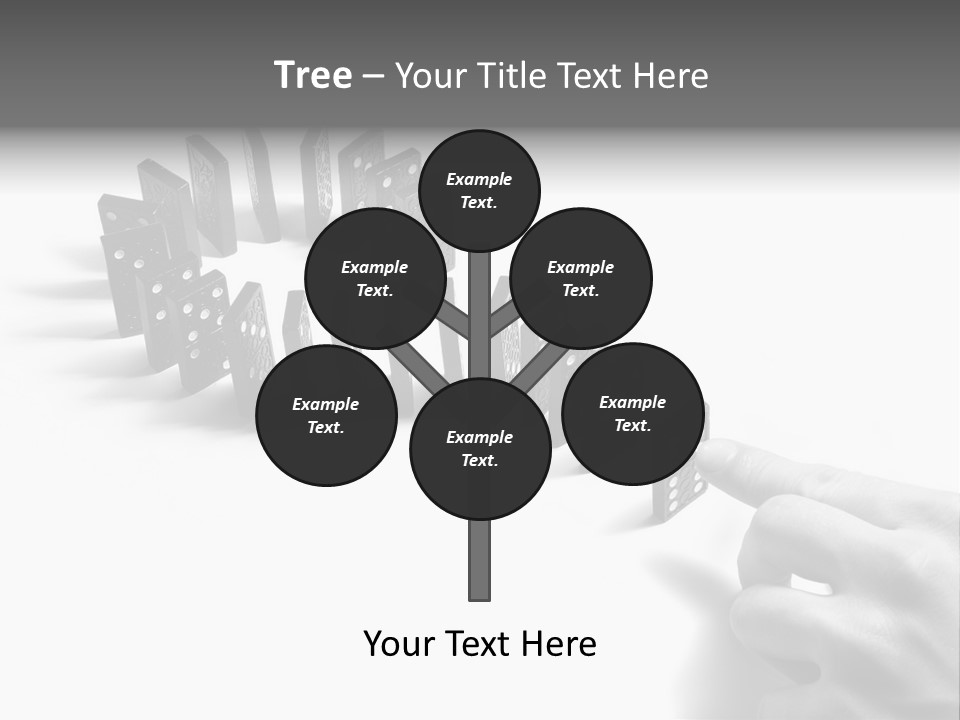 Black Background Domino PowerPoint Template