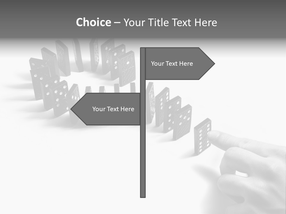 Black Background Domino PowerPoint Template