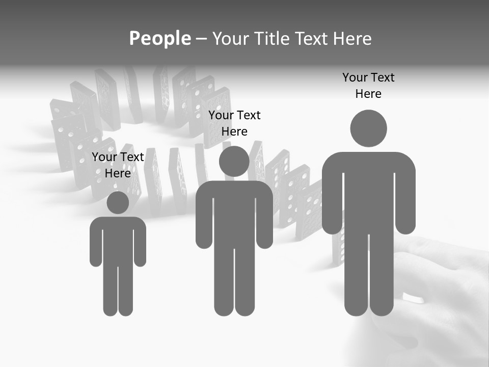 Black Background Domino PowerPoint Template