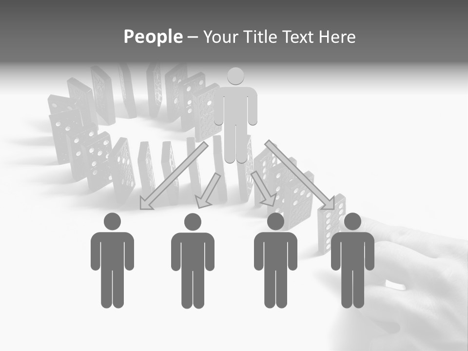 Black Background Domino PowerPoint Template