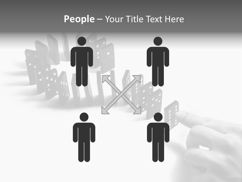 Black Background Domino PowerPoint Template