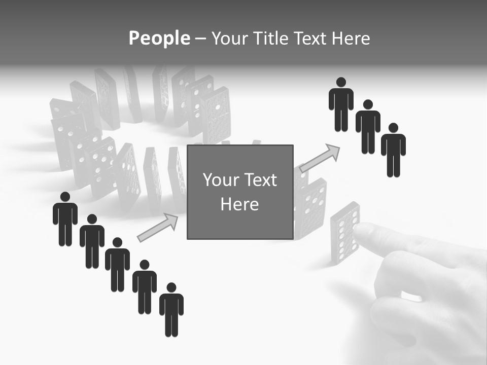 Black Background Domino PowerPoint Template