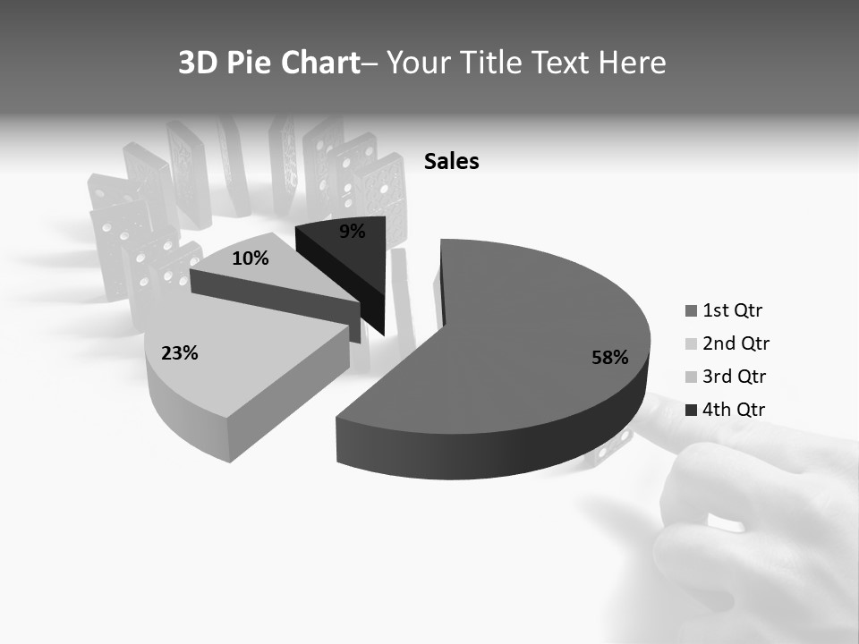 Black Background Domino PowerPoint Template
