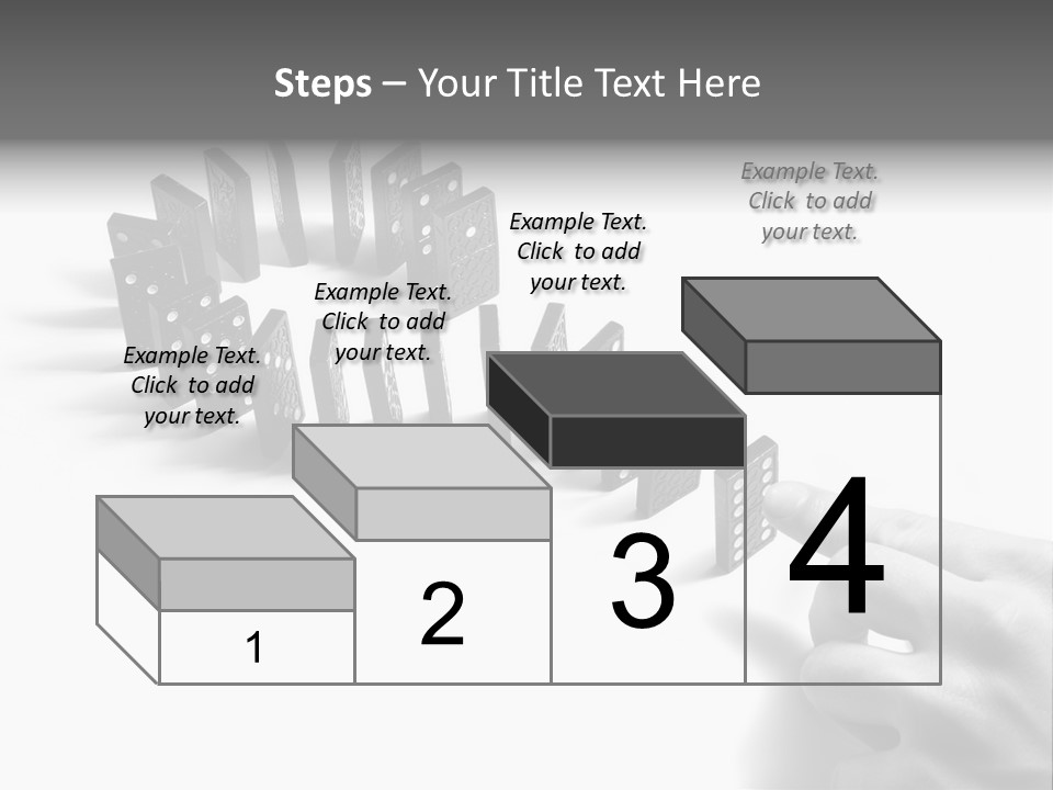 Black Background Domino PowerPoint Template