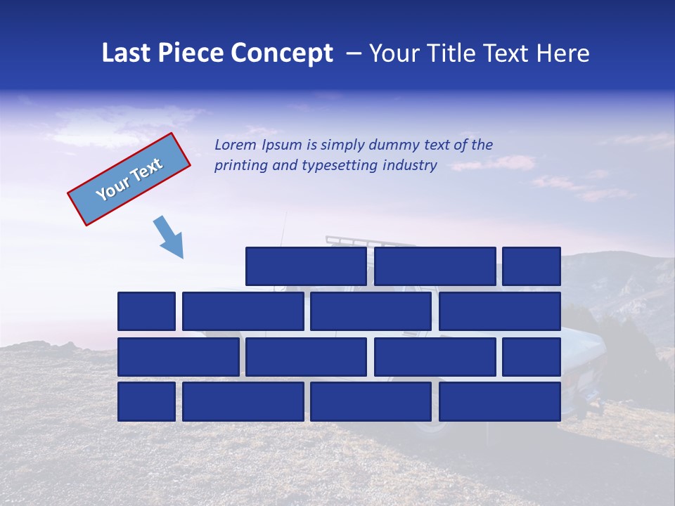 A White Car Parked On Top Of A Mountain PowerPoint Template