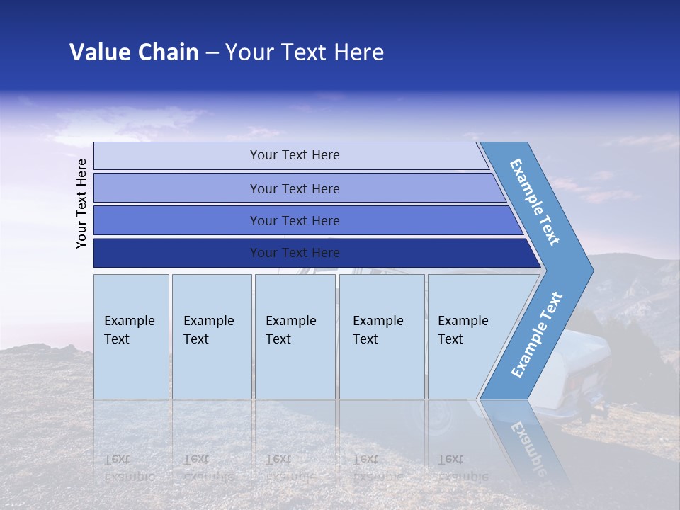 A White Car Parked On Top Of A Mountain PowerPoint Template