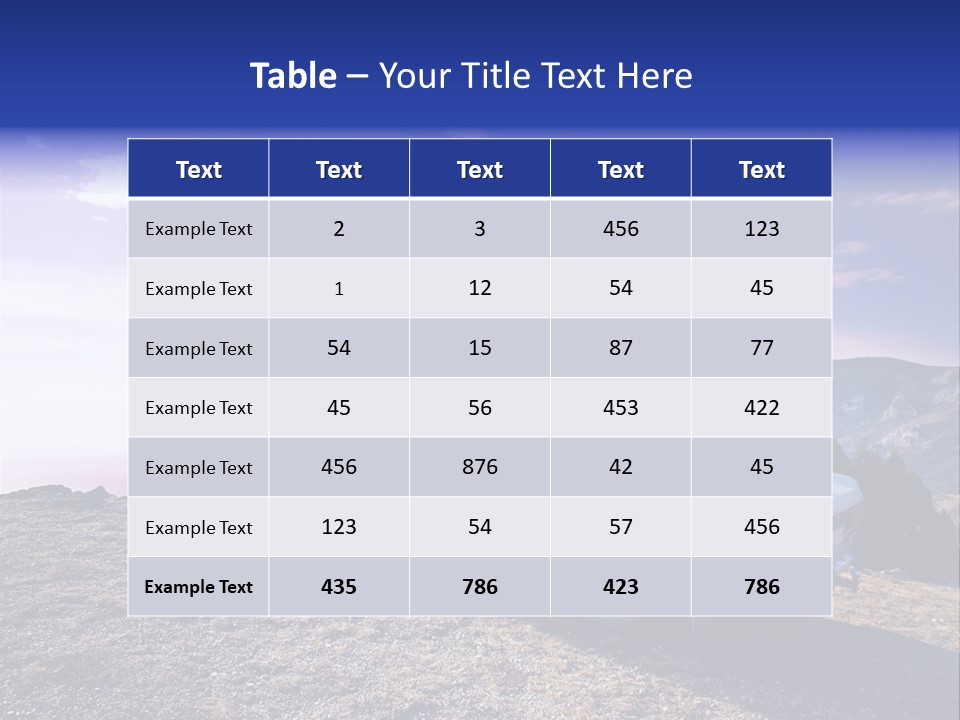 A White Car Parked On Top Of A Mountain PowerPoint Template