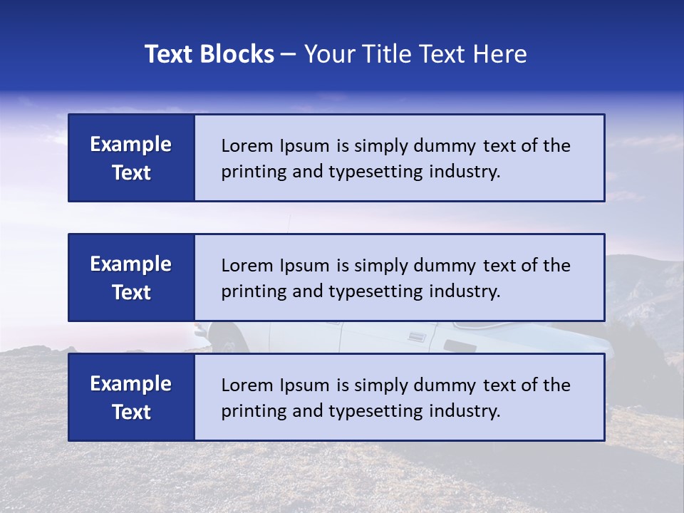 A White Car Parked On Top Of A Mountain PowerPoint Template