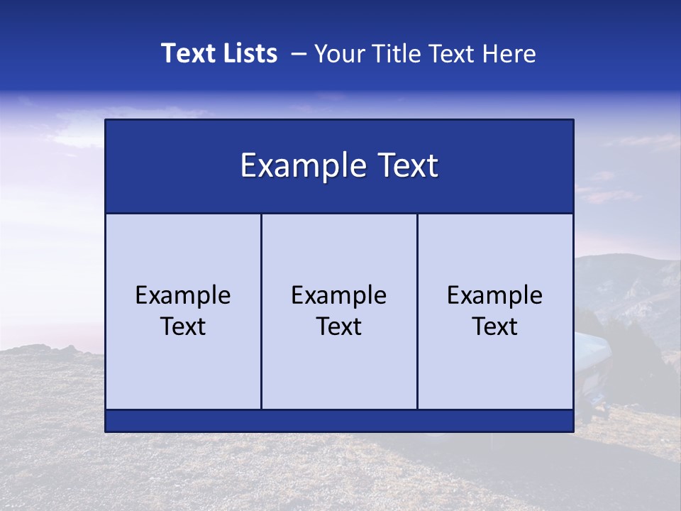 A White Car Parked On Top Of A Mountain PowerPoint Template