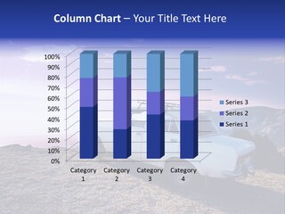 A White Car Parked On Top Of A Mountain PowerPoint Template