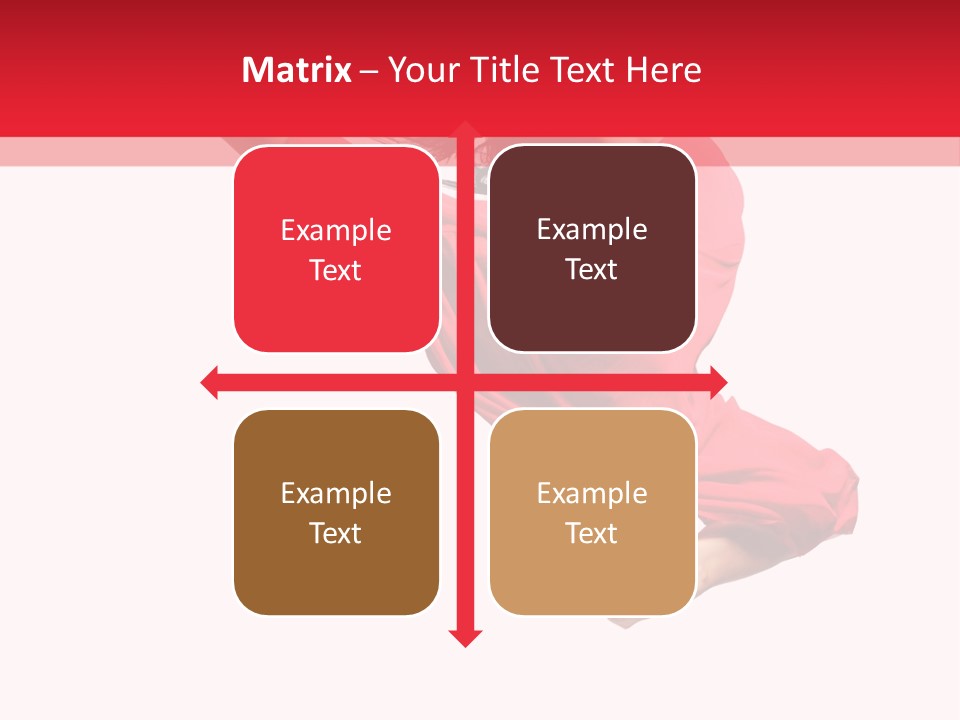 A Woman In A Red Dress Jumping In The Air PowerPoint Template