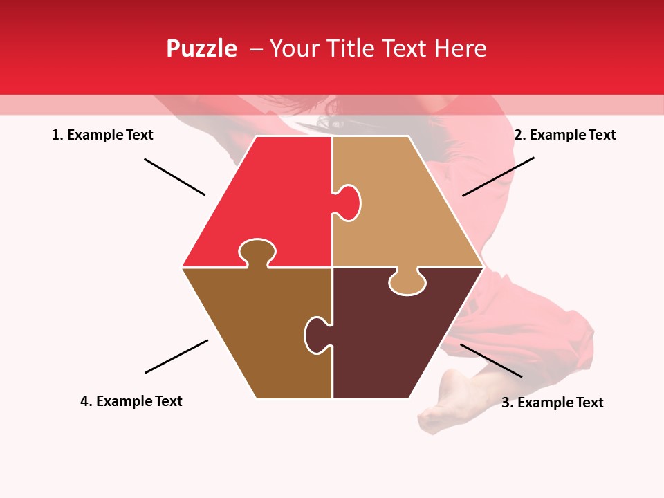 A Woman In A Red Dress Jumping In The Air PowerPoint Template