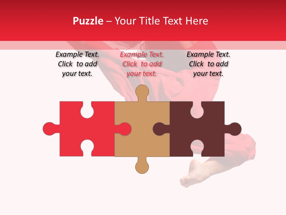 A Woman In A Red Dress Jumping In The Air PowerPoint Template