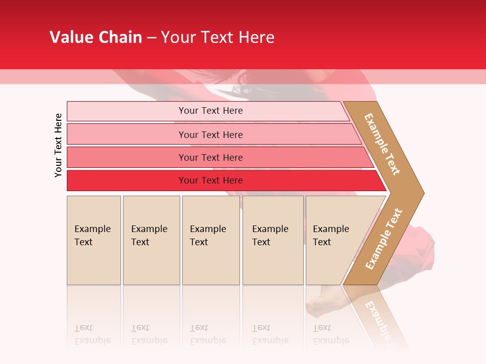 A Woman In A Red Dress Jumping In The Air PowerPoint Template