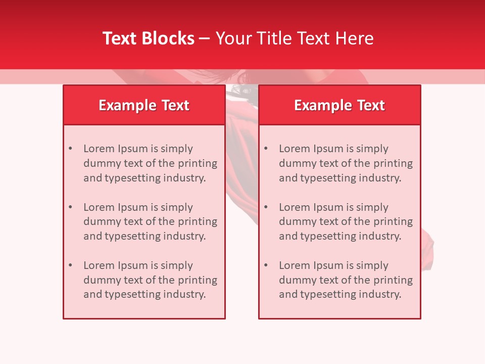 A Woman In A Red Dress Jumping In The Air PowerPoint Template