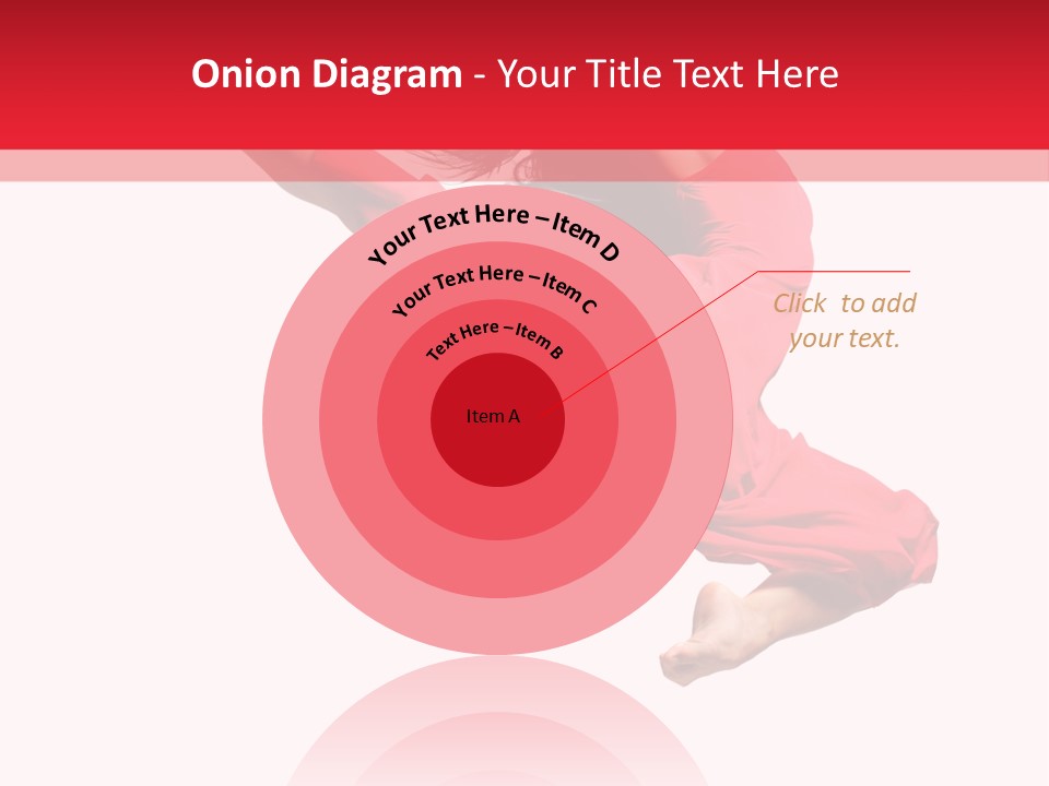 A Woman In A Red Dress Jumping In The Air PowerPoint Template