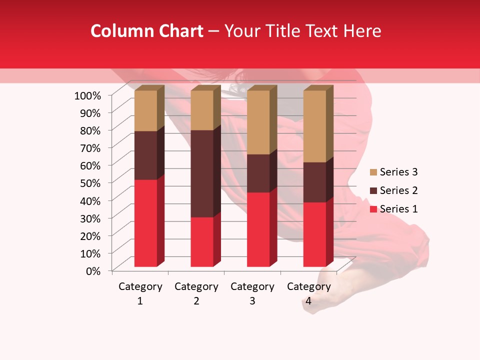 A Woman In A Red Dress Jumping In The Air PowerPoint Template