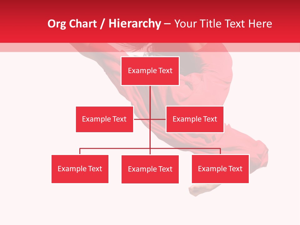 A Woman In A Red Dress Jumping In The Air PowerPoint Template