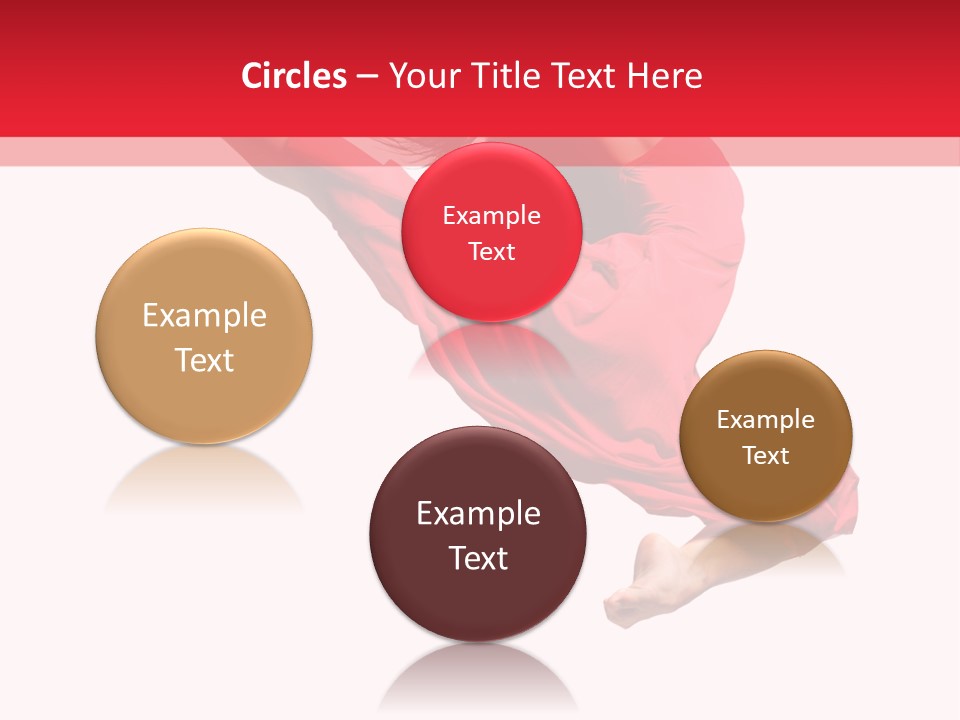 A Woman In A Red Dress Jumping In The Air PowerPoint Template