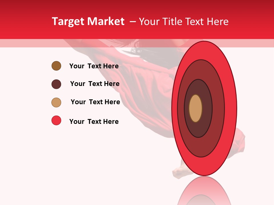 A Woman In A Red Dress Jumping In The Air PowerPoint Template