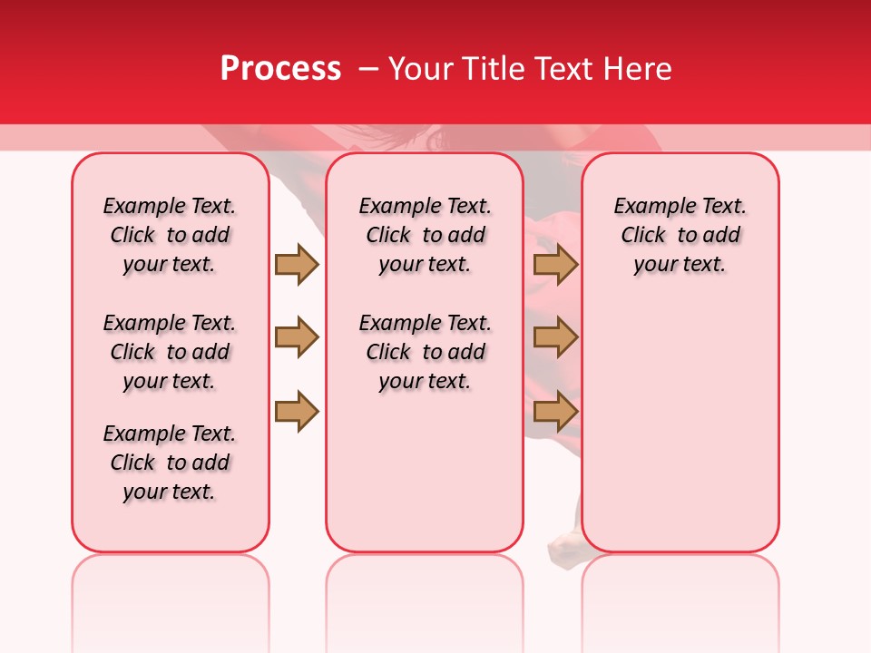 A Woman In A Red Dress Jumping In The Air PowerPoint Template