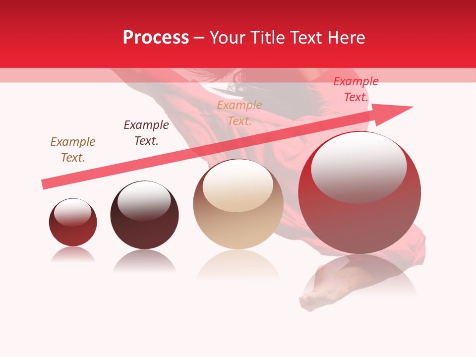 A Woman In A Red Dress Jumping In The Air PowerPoint Template