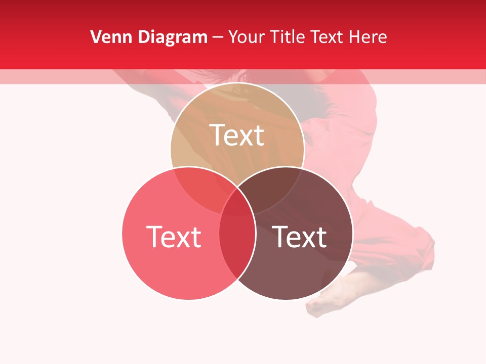 A Woman In A Red Dress Jumping In The Air PowerPoint Template