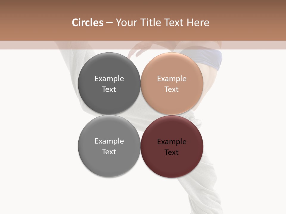 A Woman Is Jumping In The Air With Her Leg Up PowerPoint Template