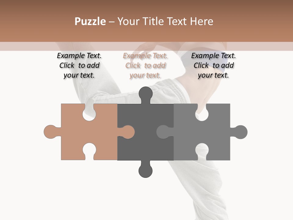 A Woman Is Jumping In The Air With Her Leg Up PowerPoint Template