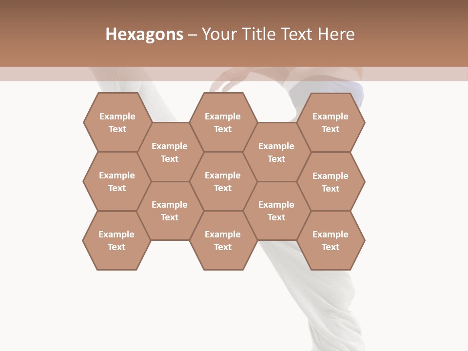 A Woman Is Jumping In The Air With Her Leg Up PowerPoint Template