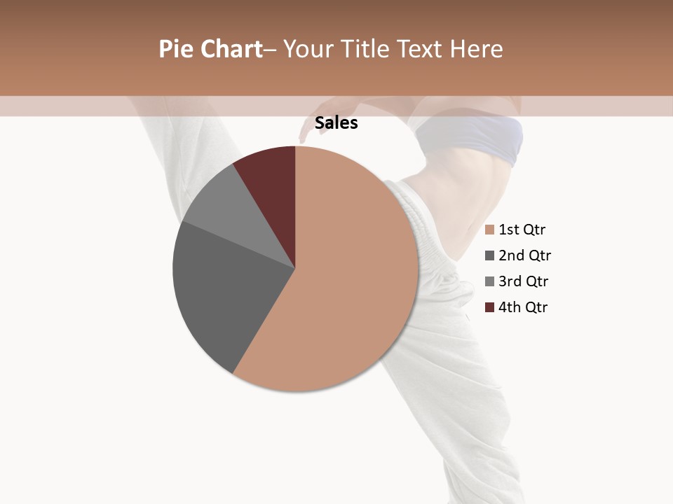 A Woman Is Jumping In The Air With Her Leg Up PowerPoint Template