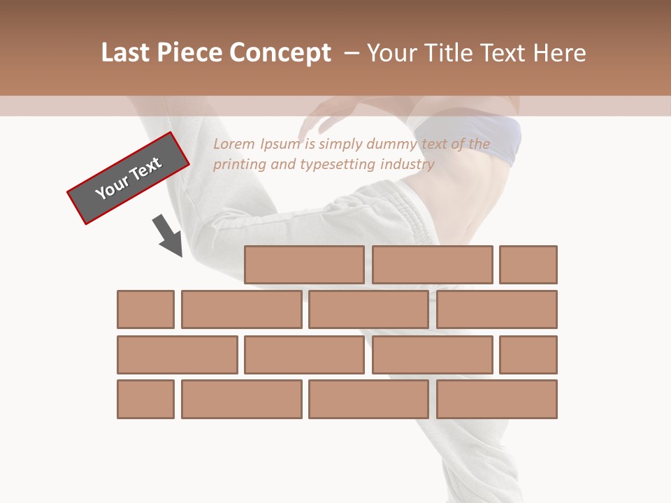 A Woman Is Jumping In The Air With Her Leg Up PowerPoint Template