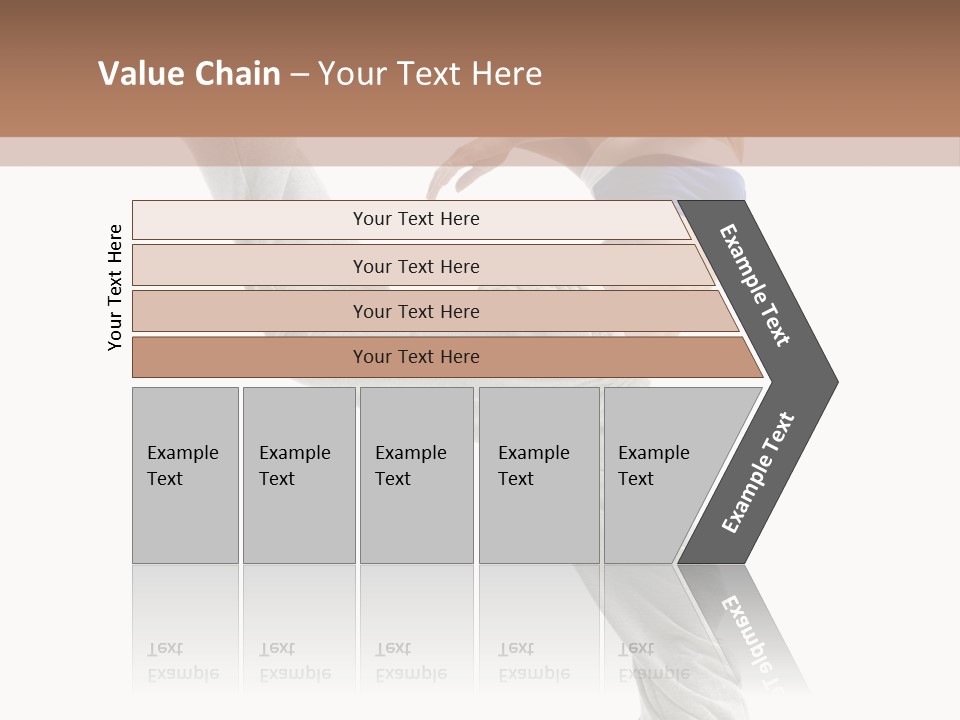 A Woman Is Jumping In The Air With Her Leg Up PowerPoint Template