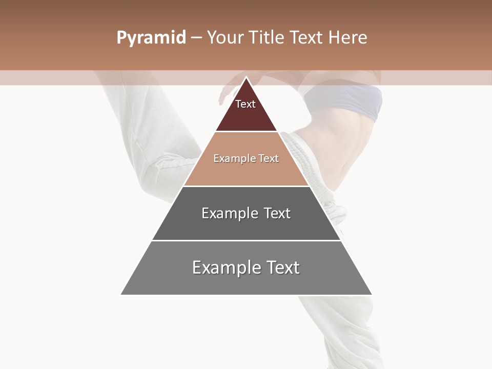 A Woman Is Jumping In The Air With Her Leg Up PowerPoint Template