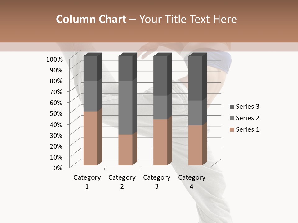 A Woman Is Jumping In The Air With Her Leg Up PowerPoint Template