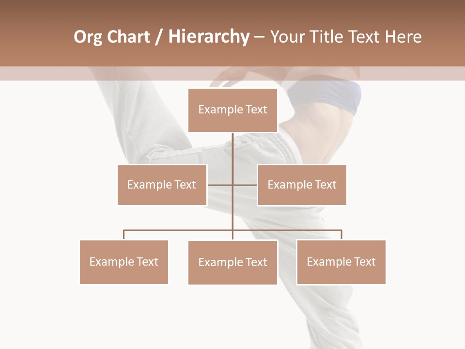 A Woman Is Jumping In The Air With Her Leg Up PowerPoint Template