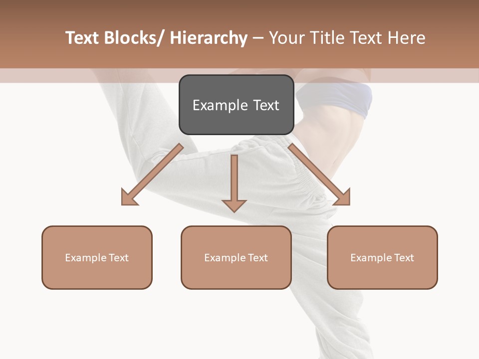 A Woman Is Jumping In The Air With Her Leg Up PowerPoint Template