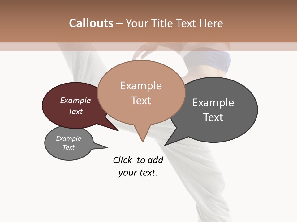 A Woman Is Jumping In The Air With Her Leg Up PowerPoint Template