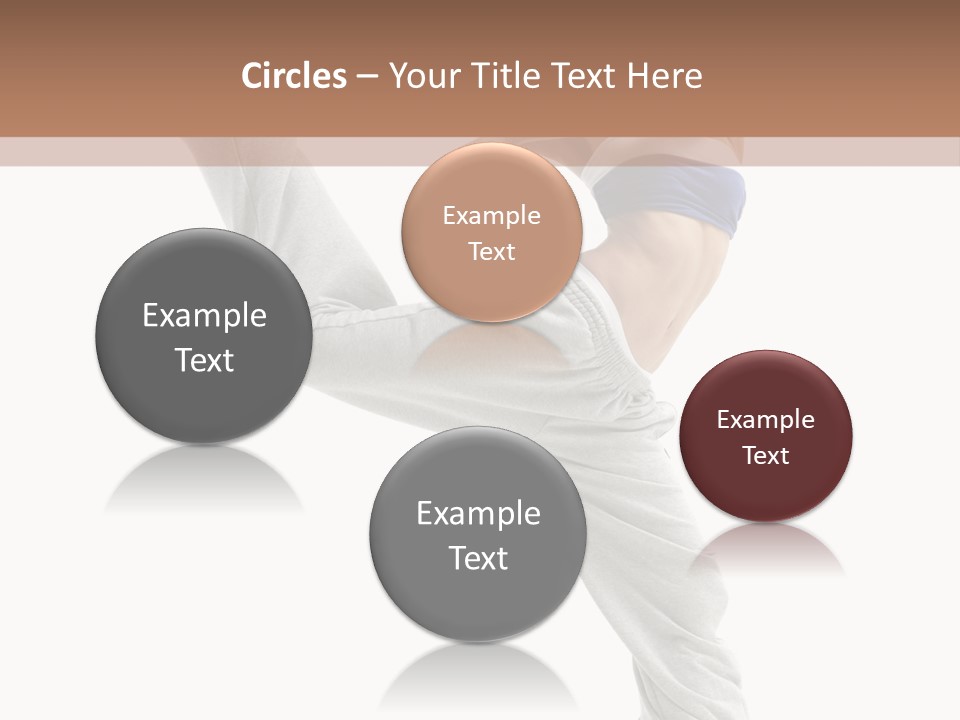 A Woman Is Jumping In The Air With Her Leg Up PowerPoint Template