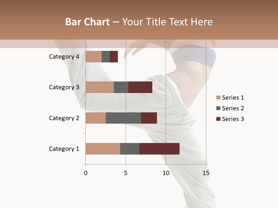 A Woman Is Jumping In The Air With Her Leg Up PowerPoint Template