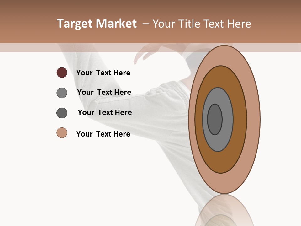 A Woman Is Jumping In The Air With Her Leg Up PowerPoint Template