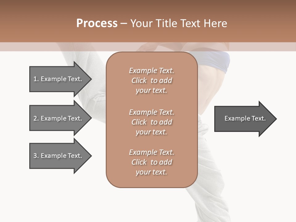 A Woman Is Jumping In The Air With Her Leg Up PowerPoint Template
