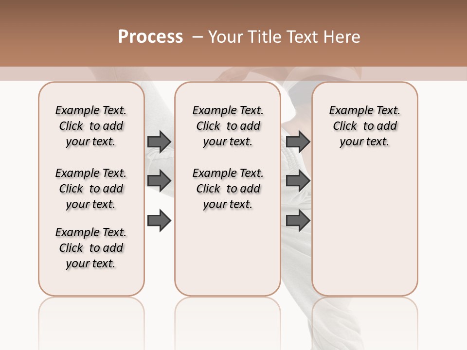 A Woman Is Jumping In The Air With Her Leg Up PowerPoint Template
