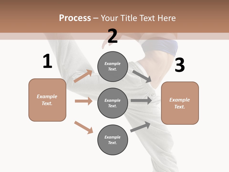 A Woman Is Jumping In The Air With Her Leg Up PowerPoint Template